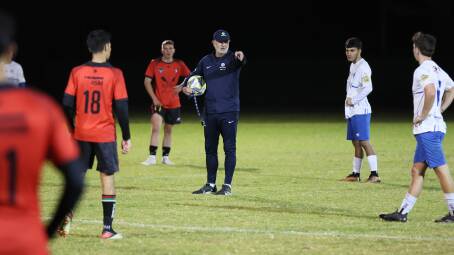 Graham Arnold returns to Wagga for a one-off coaching session with Tolland and Lake Albert at Rawlings Park. Picture by Les Smith