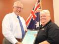 Federal Member for Parkes Mark Coulton presented three Certificates of Appreciation to Kamala Wheeler to recognise the military service of her father, Eric, grandfather, Hugh and great uncle Charles. Picture supplied by Mark Coulton MP